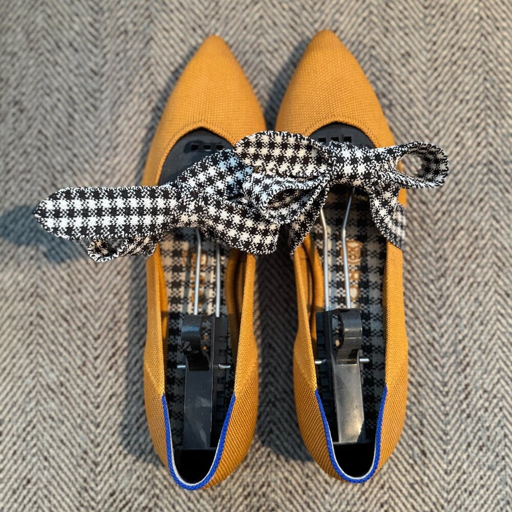 HTF Rothy's Golden Gingham Flats 8.5M